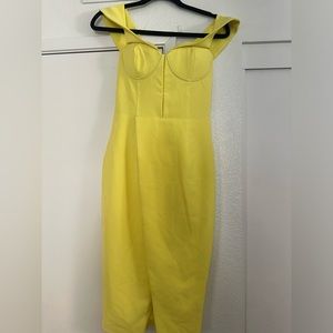 midi dress for $45, yellow, Lavish Alice, not worn!